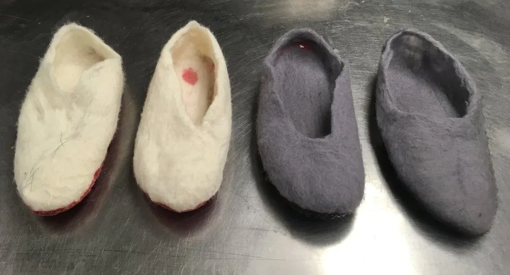 Wool Felting Slippers